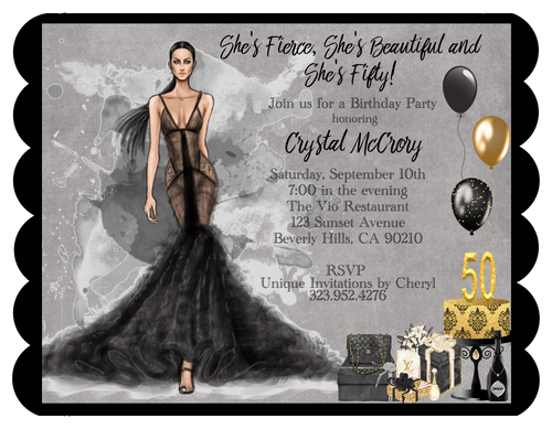 dress to impress birthday invitation Fierce and Beautiful Party (sold in sets of 10) COLOR:Deep Green sizeFilter-US 18 dress to impress birthday party in real life Fashionable Casual V-neck Printed (Save as Pdf file