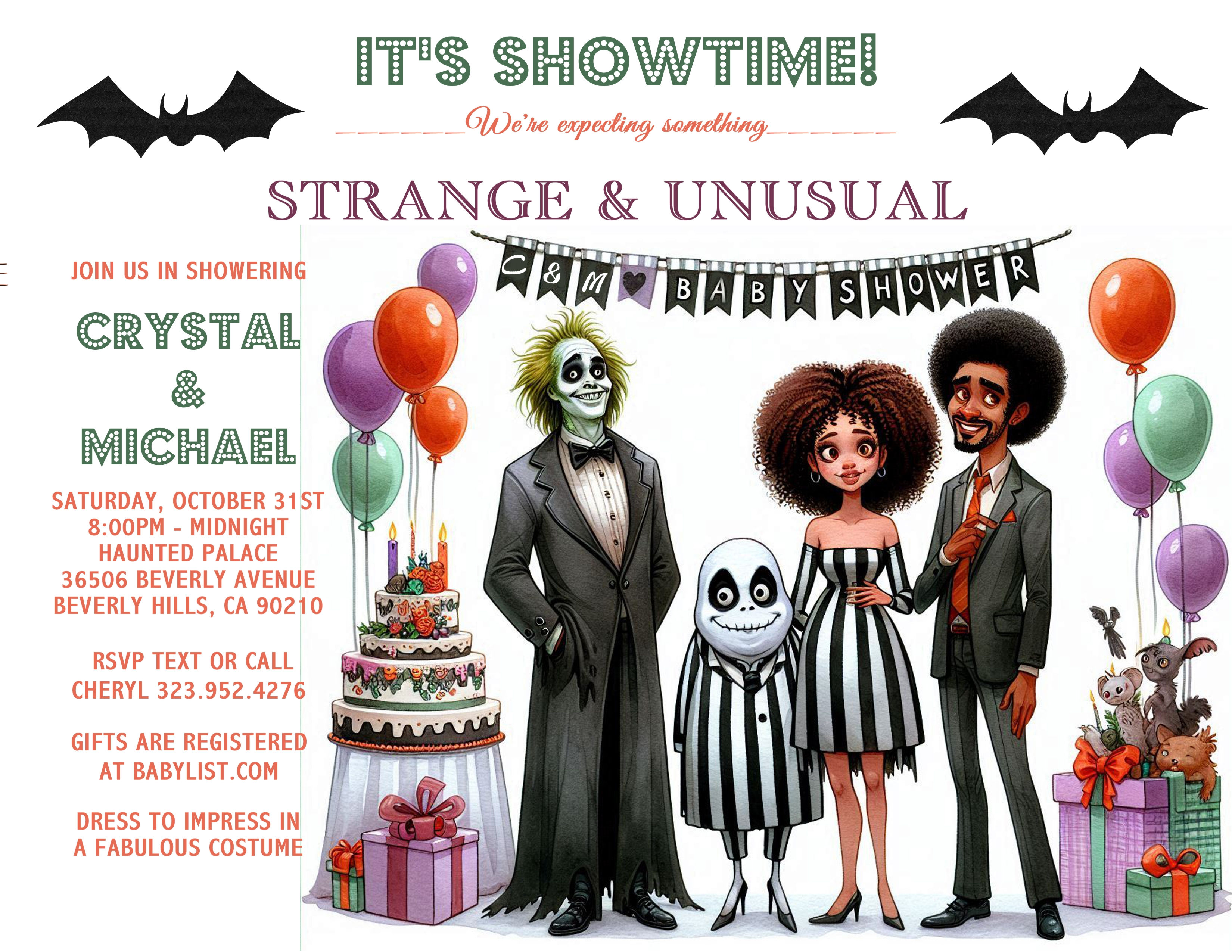 Zombie Baby Shower Party 8  Invitation (sold in sets of 10)