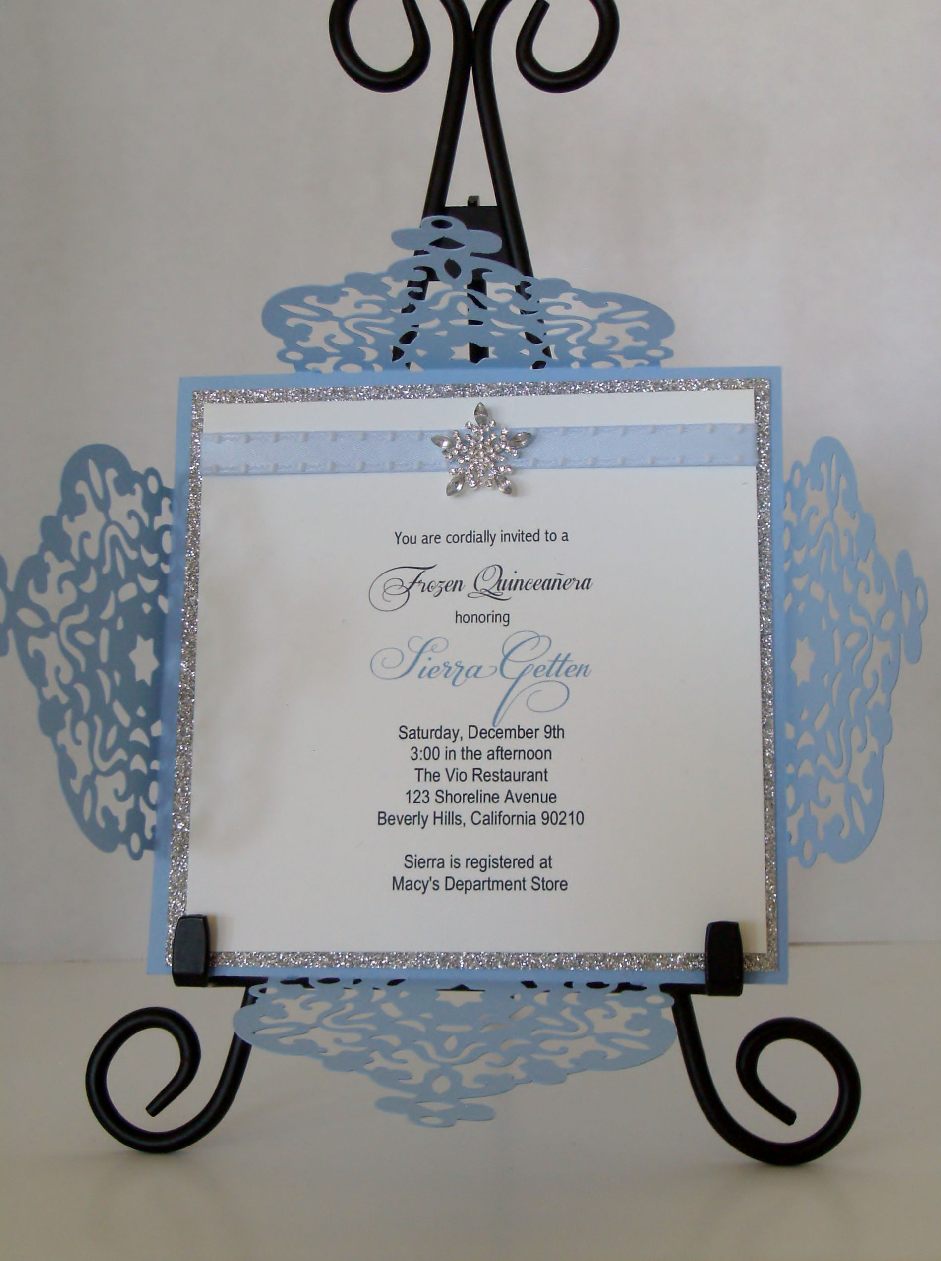 Frozen Snowflake Wedding and Event Invitation