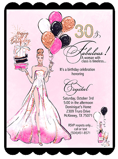 Thumbnail: Fabulous Me Pink Birthday Invitation (sold in sets of 10)