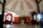 Elegant lounge area at the club facilities with domed ceiling.