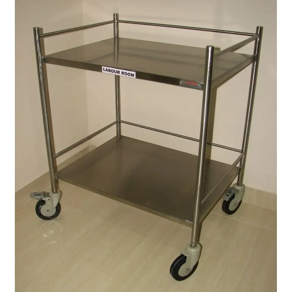 Instrument Trolley SS (2 Shelves)