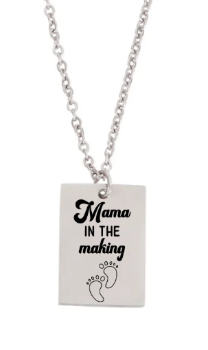 Двустранно гравирано Колие Mama in the making