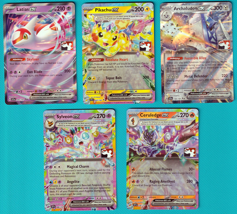 Thumbnail: All Surging Sparks EX Play Stamp prize series 7 full set of SSP EX Cards All 5