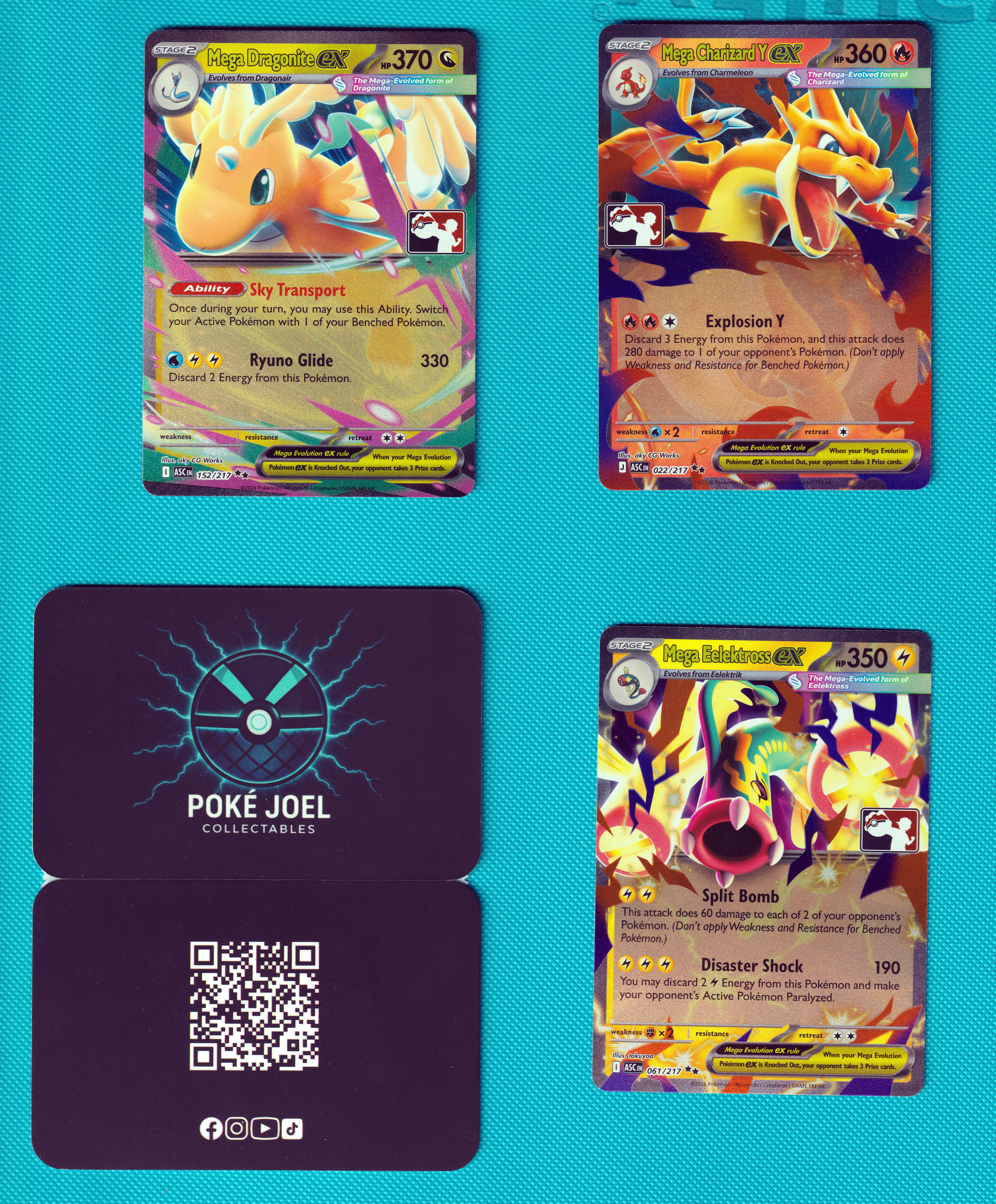 All 3 Ascended Heroes cards from Prize series 9 Play! Stamped complete EX set