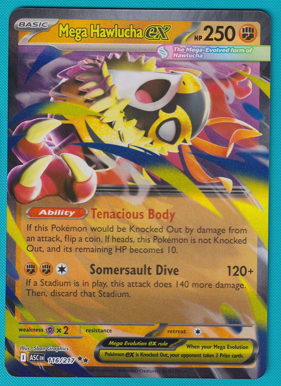 Thumbnail: Mega Hawlucha Ex Jumbo 116/217 Ascended Heroes Masterset