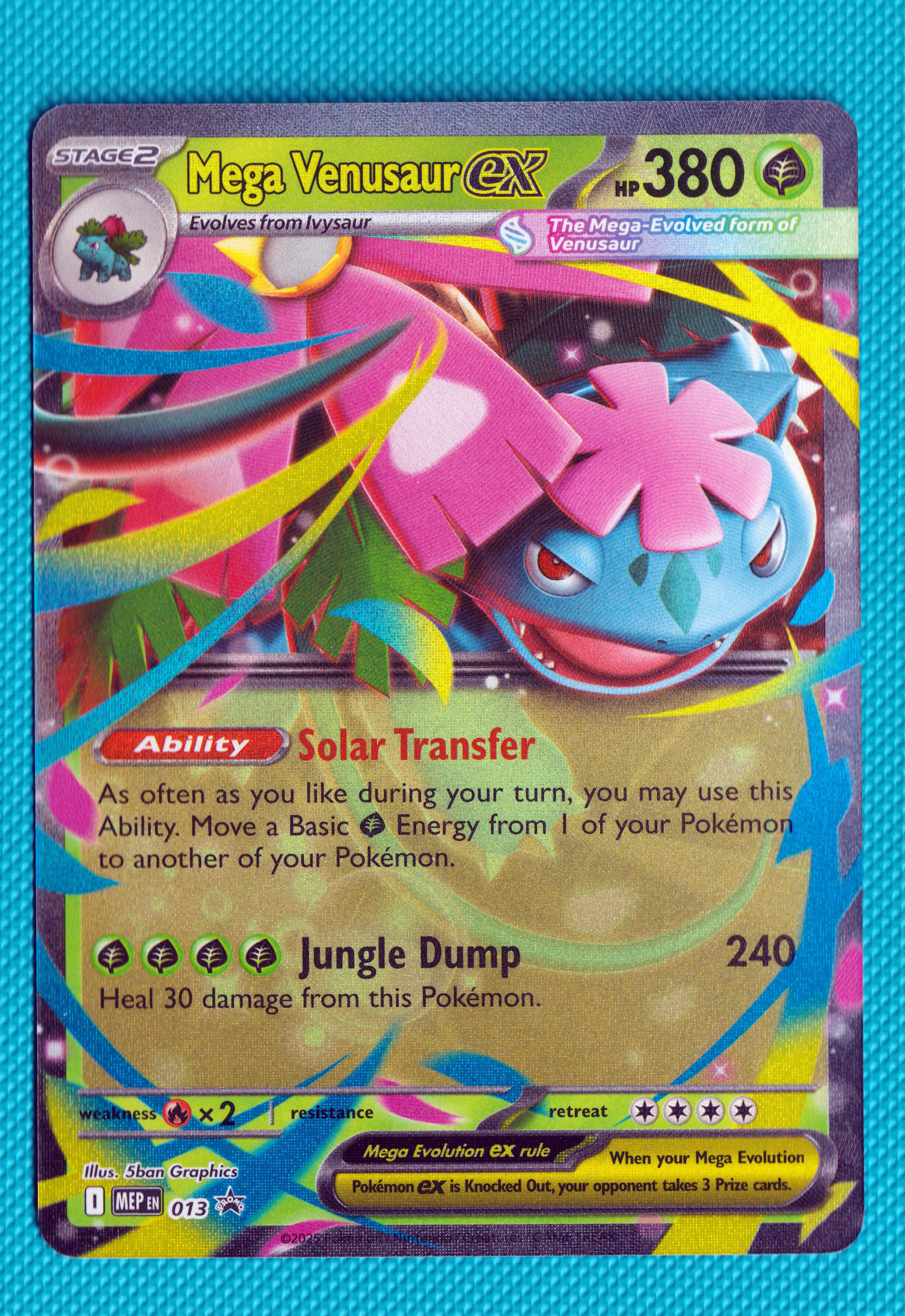 Mega Venusaur Ex MEP 013 , for the MEP Mega Evolution Promo Masterset MEP013