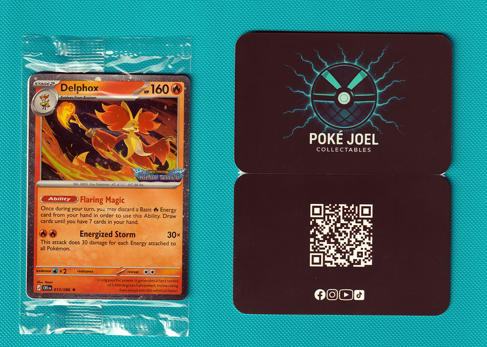 Thumbnail: Delphox 013/086, Sealed Chaos Rising Stamped Promo For Chaos Rising Masterset