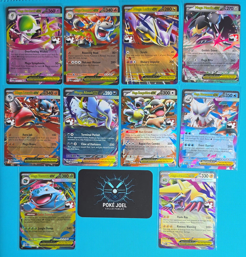 Thumbnail: Mega Evolution (Base) All Play Stamp prize series 8 full set of MEG Cards All 37