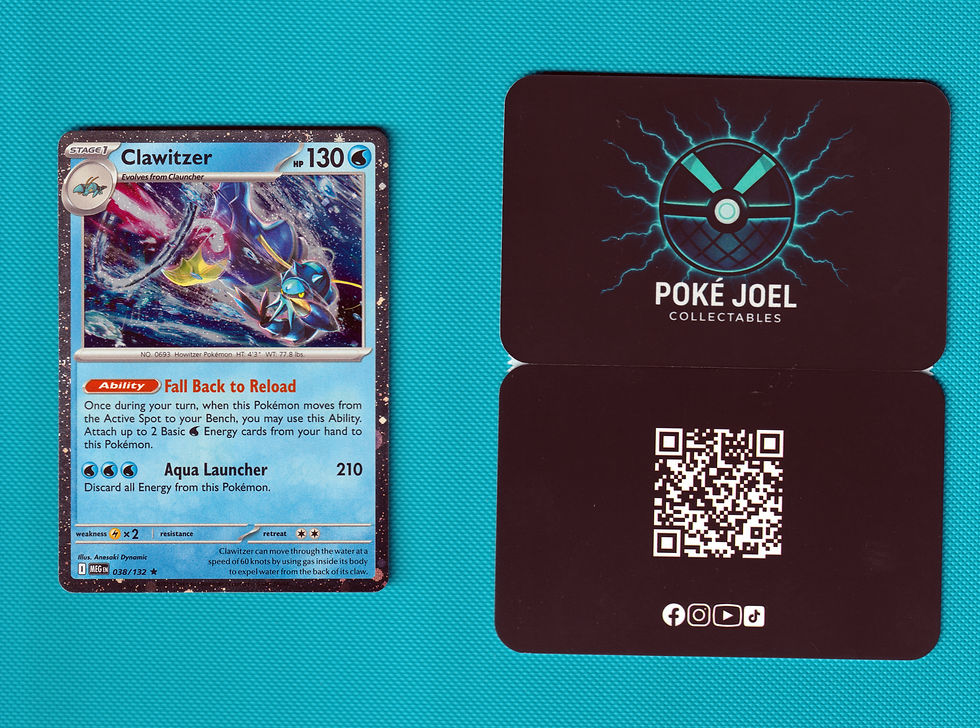 Thumbnail: Clawitzer Cosmo Holo 038/132 USA Exclusive Mega Evolution Materset Blister Prom