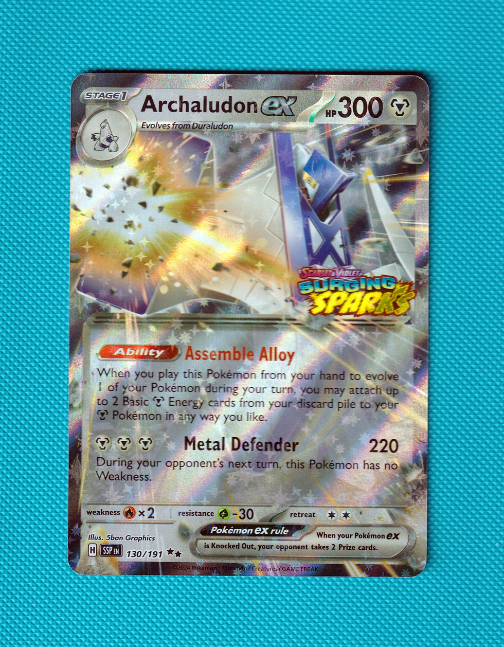 Thumbnail: Archaludon EX 130/191 Surging Sparks Stamp Cosmo Holo Surging Sparks Masterset