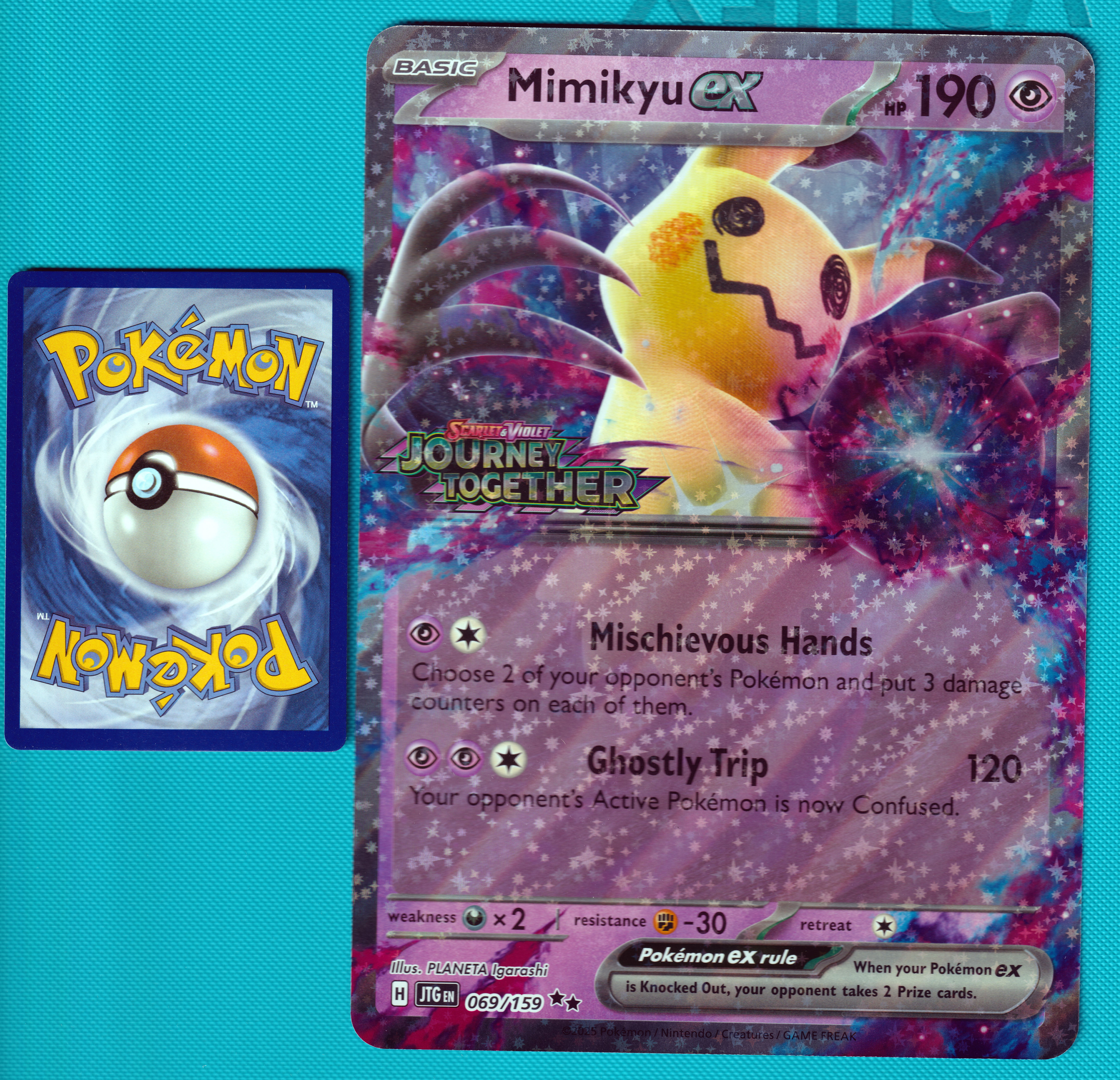 Mimikyu EX 069/159 Jumbo Journey Together Stamp Master Set, promo Oversized