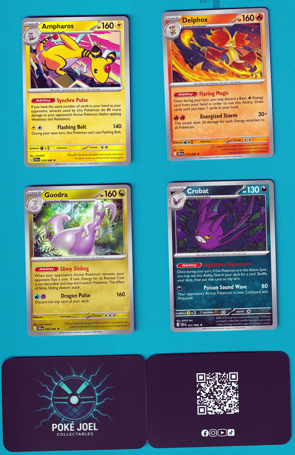 Thumbnail: Chaos Rising All 4Non Holo Rares 013/086 029/086 051/086 068/086