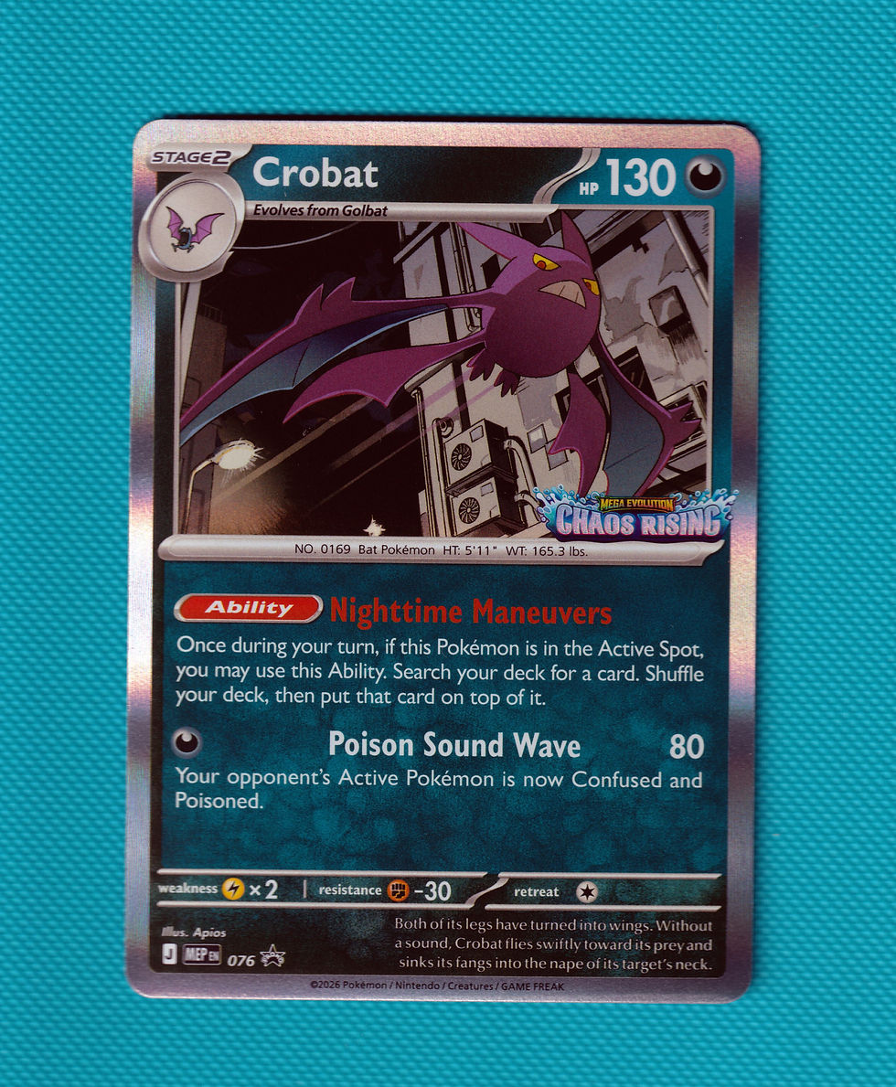 Thumbnail: Crobat MEP 076 Prerelease Stamped Promo, Chaos Rising Masterset MEP076