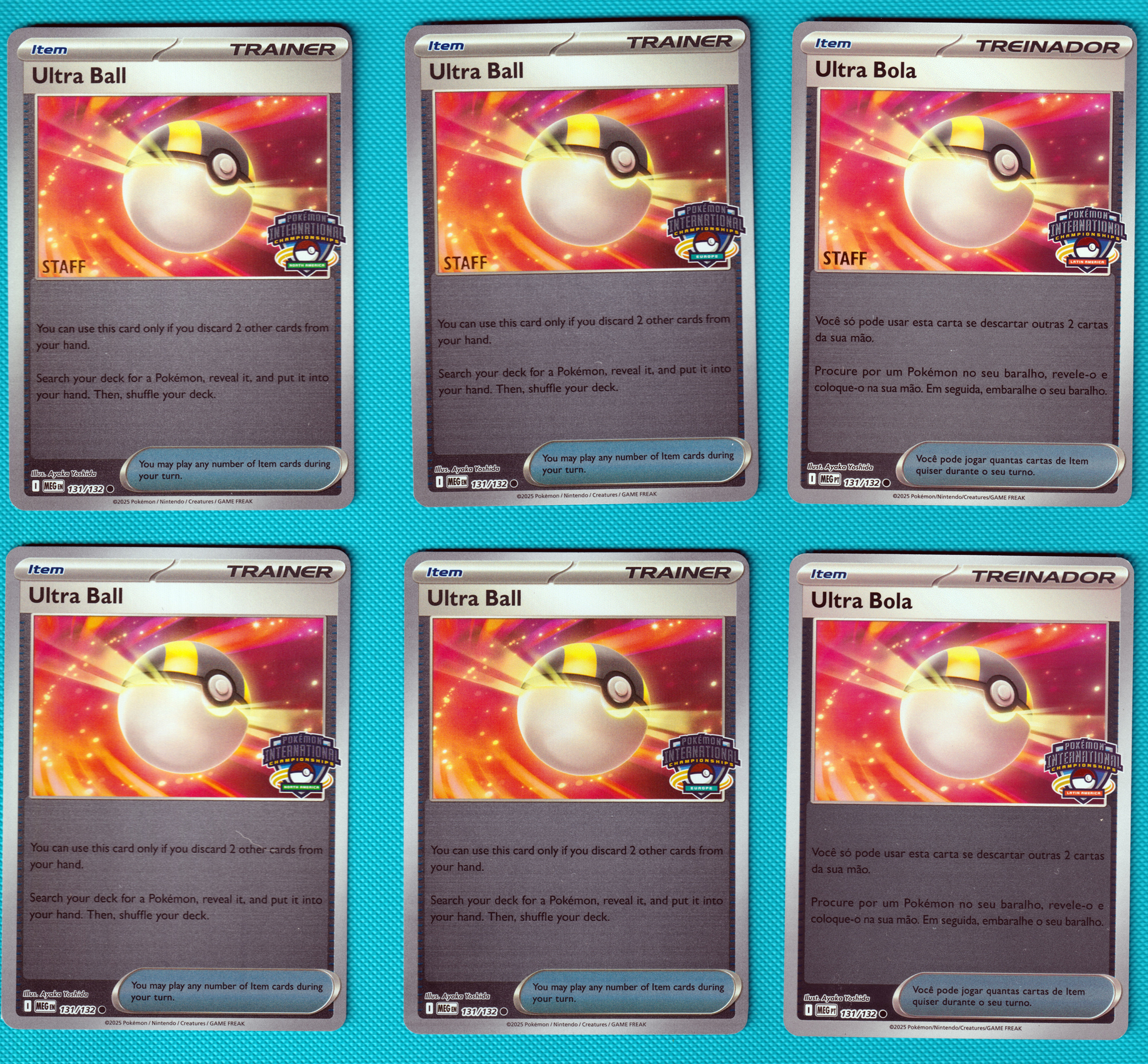 Complete Ultra Ball All 6 International Promos Mega Evolution MasterSet 131/132