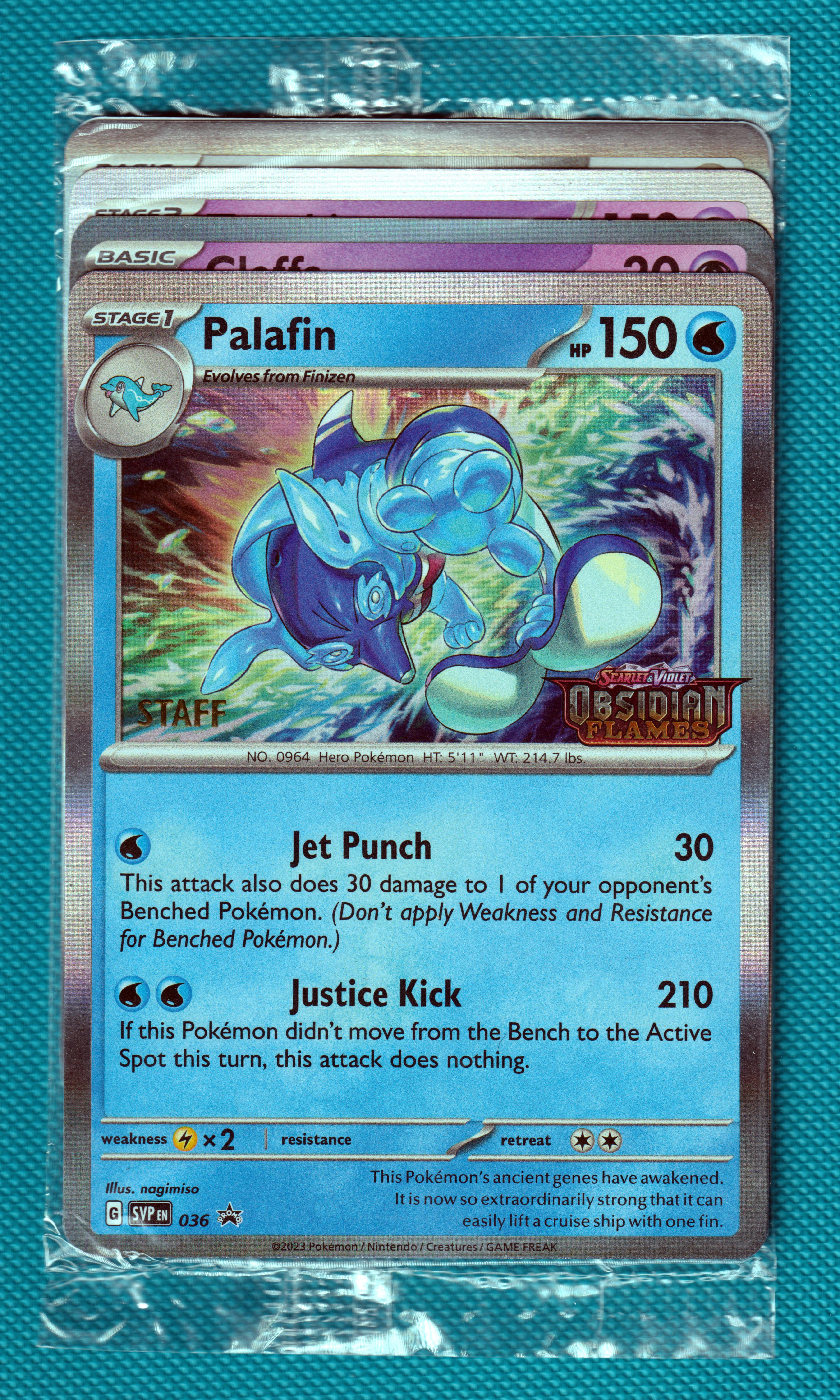 Obsidian Flames SEALED STAFF Stamped Prerelease Promo Set SVP036,037,038,039