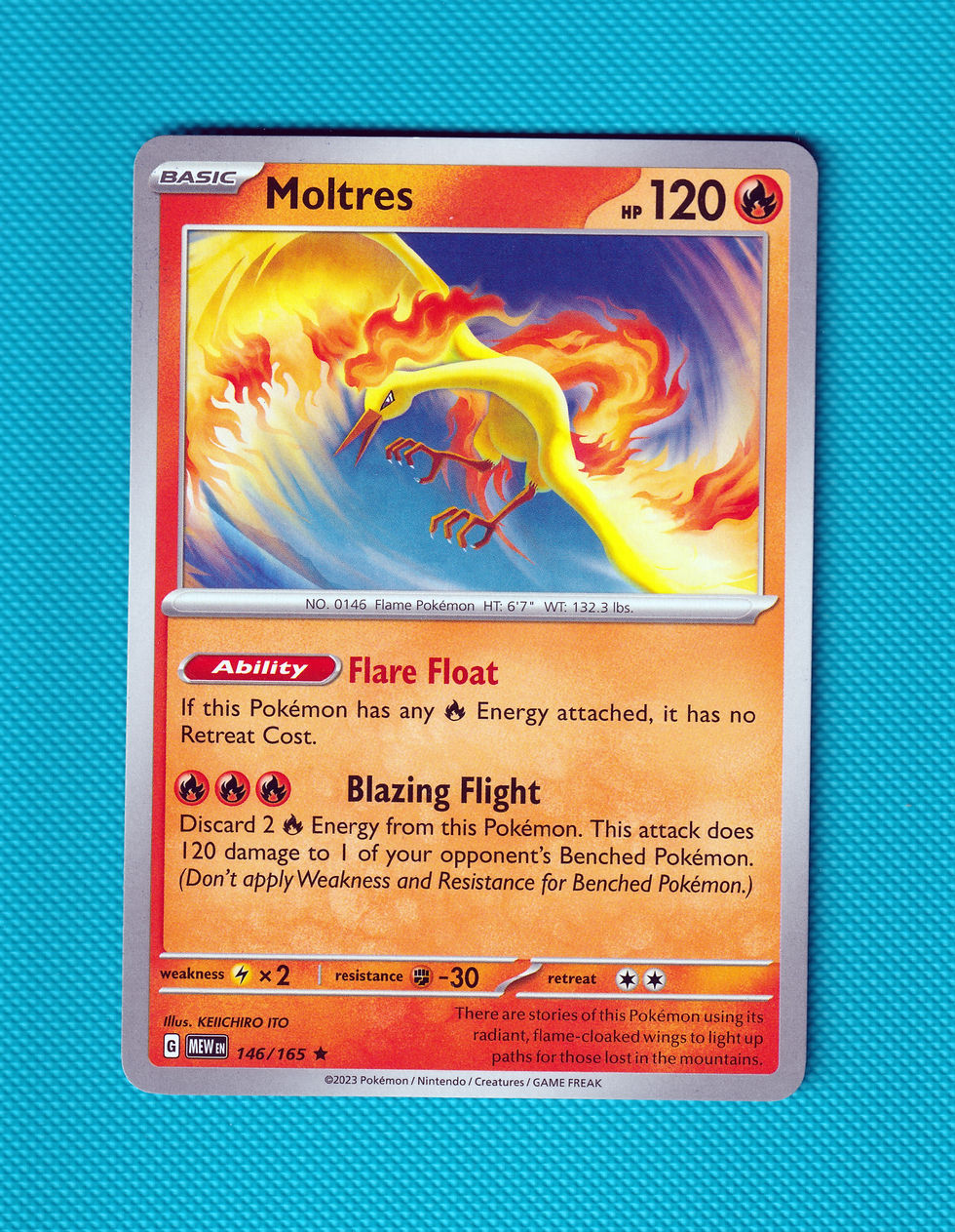 Thumbnail: Moltres 146/165 Non Holo Rare - 151 Masterset ~ From Charizard League Deck