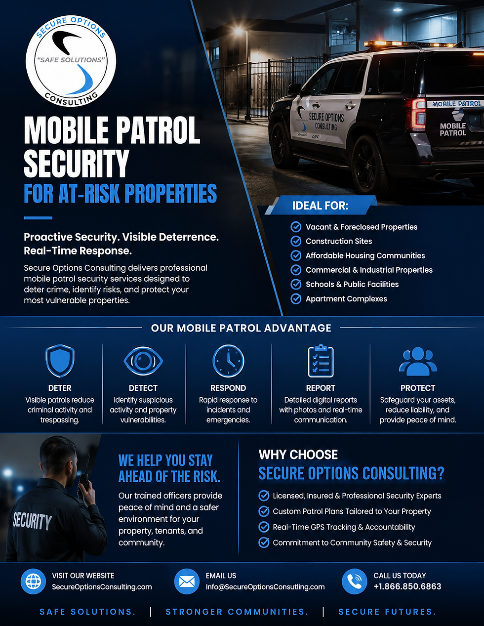 Mobile Patrol Security for At-Risk Properties