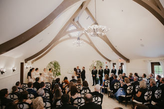 Wedding ceremony at Henri-Marie at Mirbeau Inn & Spa Plymouth