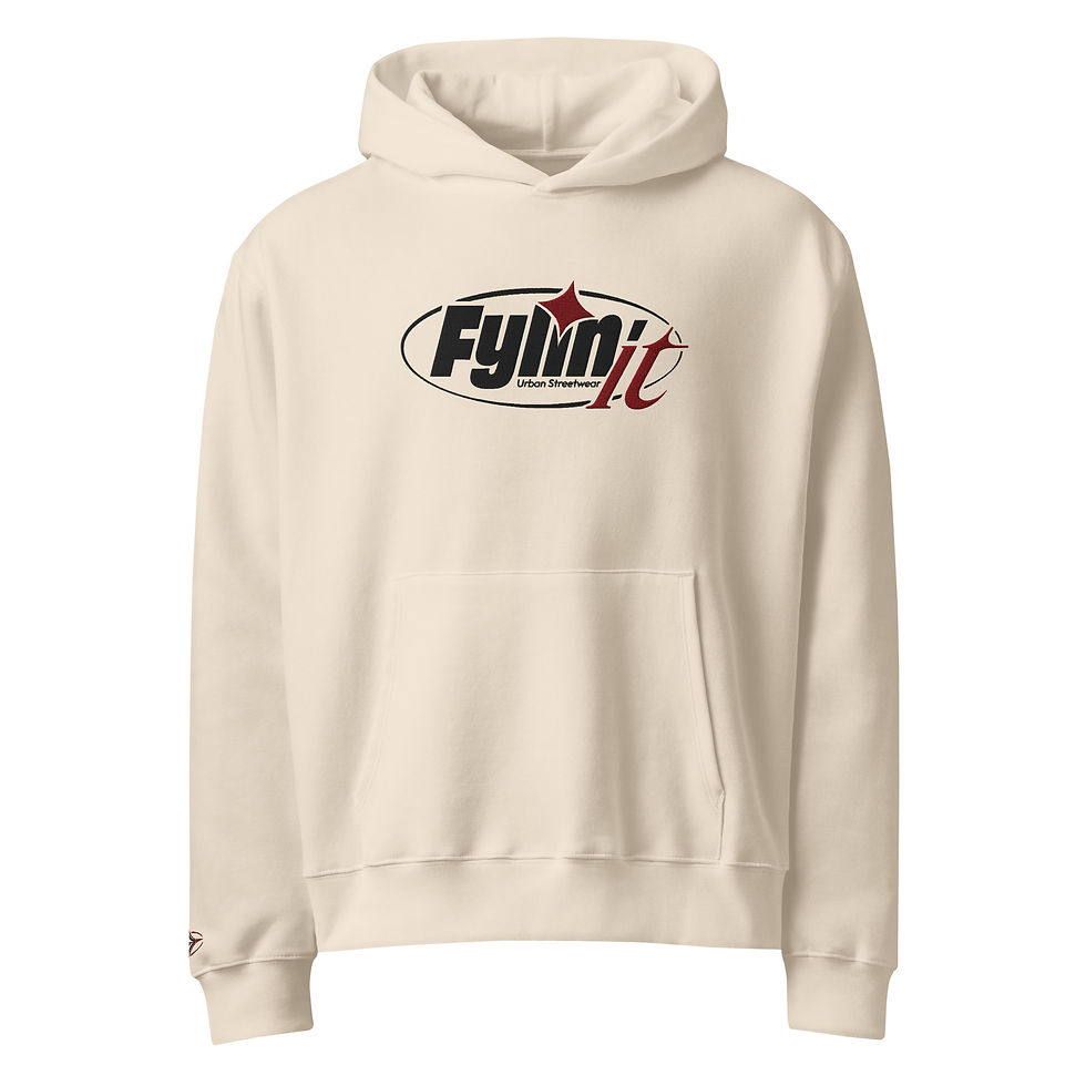 Basic Hoodie Maroon Embroidered