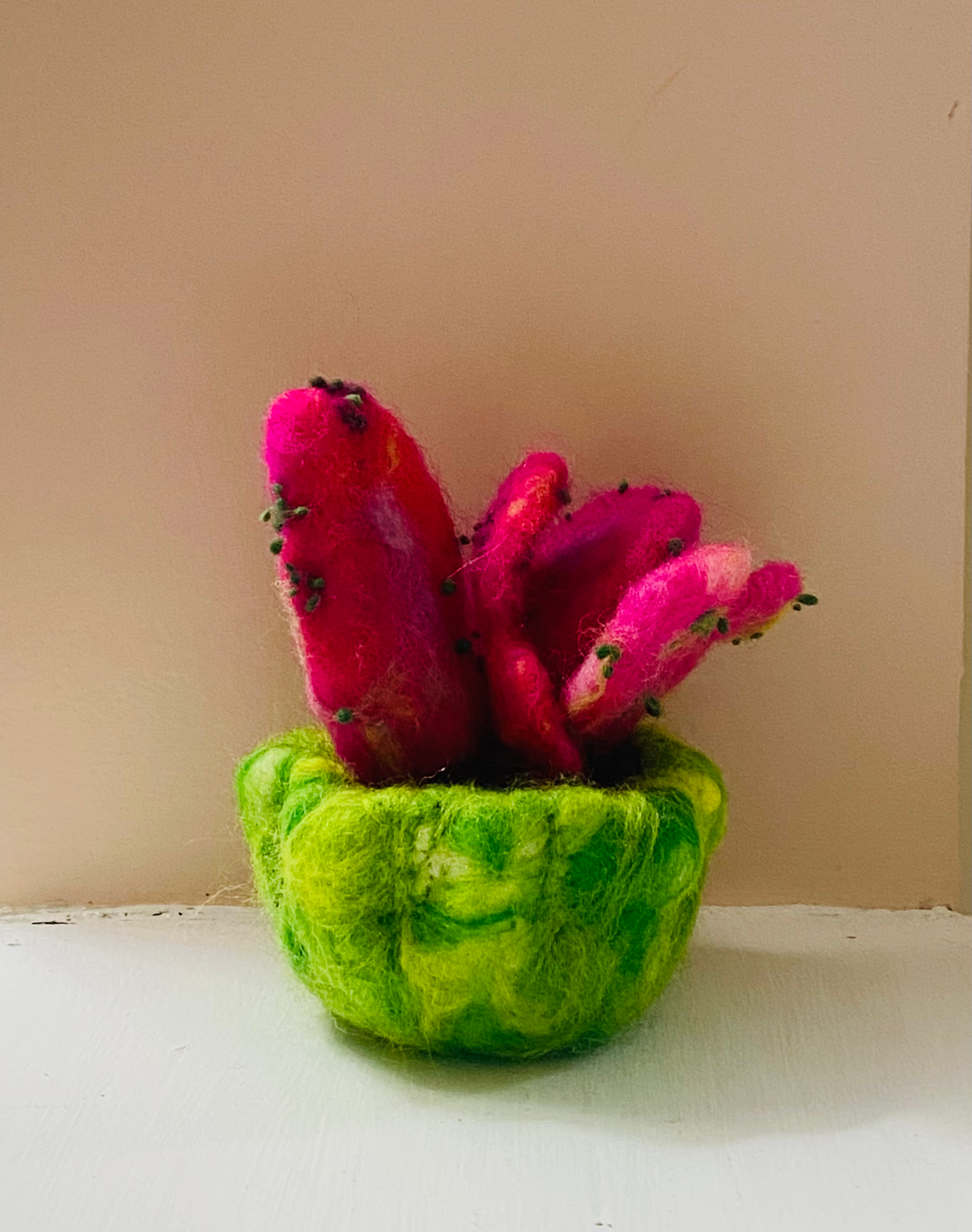 Priscilla Prickly Pear- Wool felted
