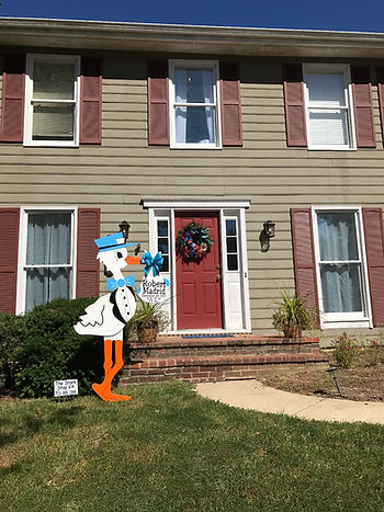 Blue Stork Sign Rental for Baby Boy