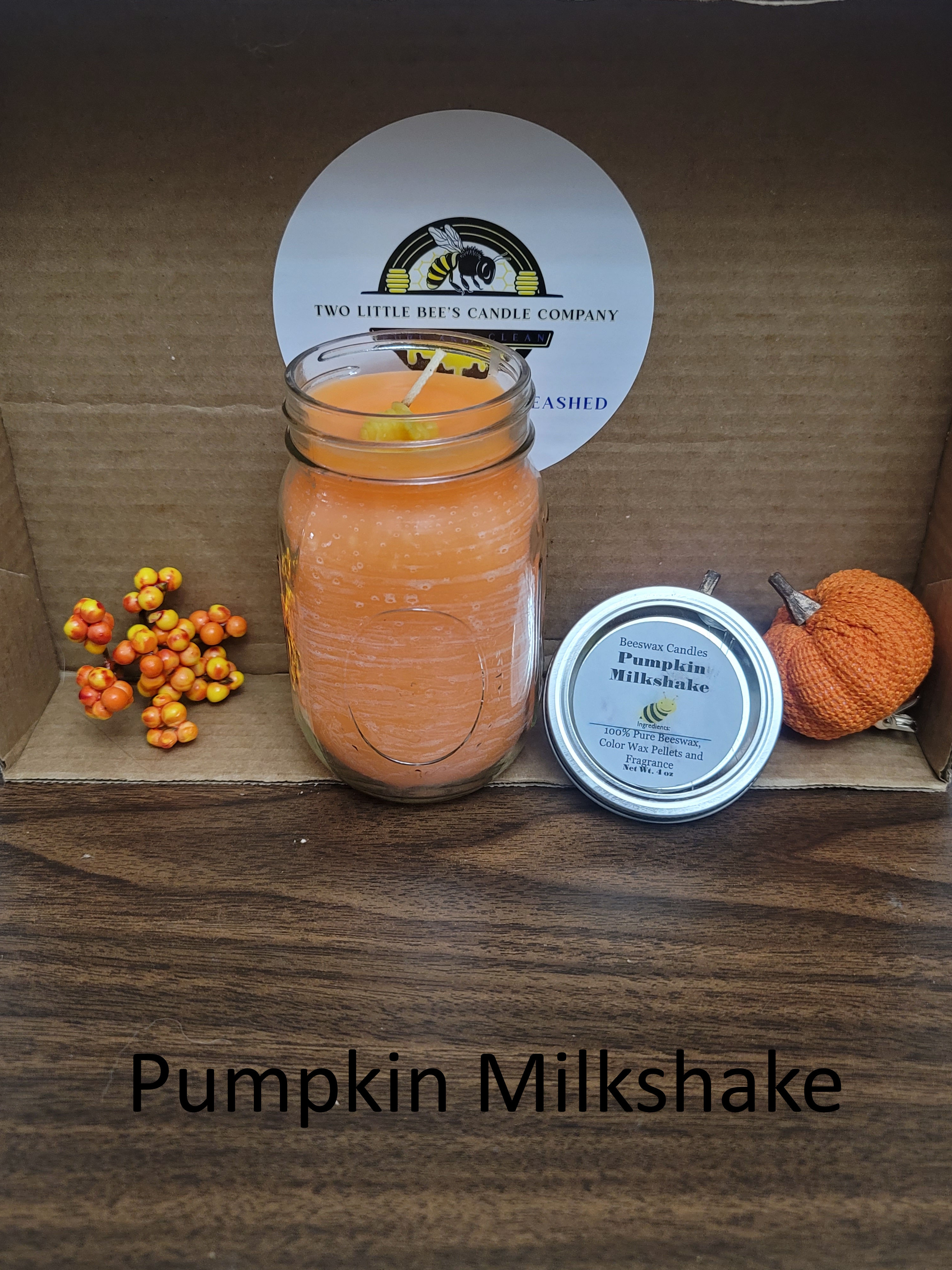 Pumpkin Milkshake 16oz Beeswax Candles