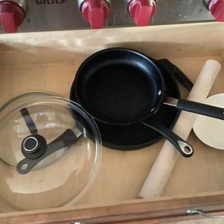 current drawer pan organization