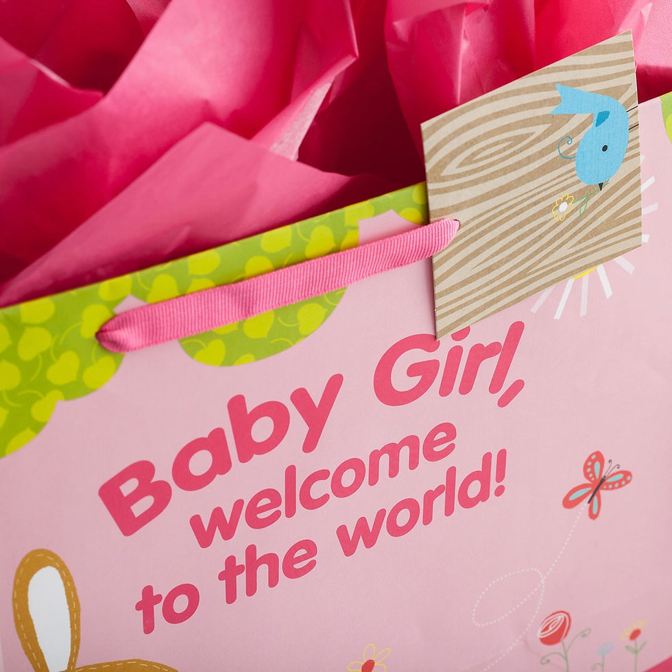 Thumbnail: Baby Girl - Large Gift Bag with tissue