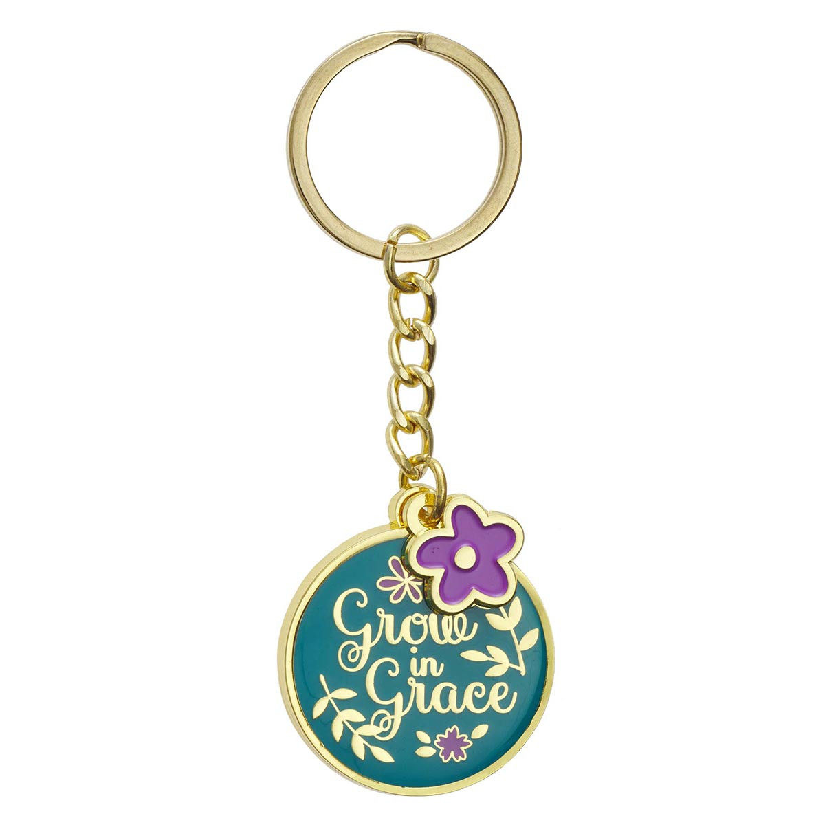 Grow in Grace Metal Keyring with Link Chain EAN 843310101391