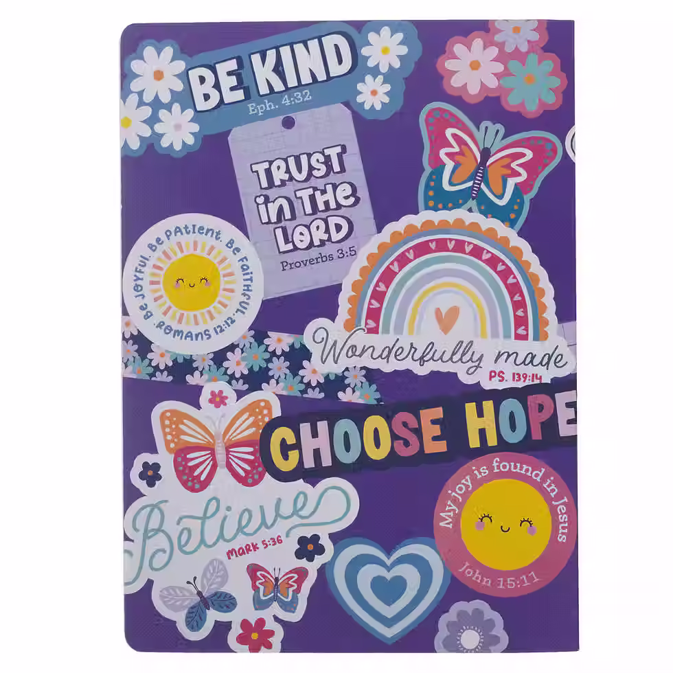 Thumbnail: Shine for Jesus Purple Stickers Notebook -  Matthew 5:16