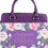 Thumbnail: Strength and Dignity Purple Floral Purse-style Bible Cover - Proverbs 31:25