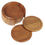 Thumbnail: Four-piece Assorted Design Acacia Wood Coaster Set

