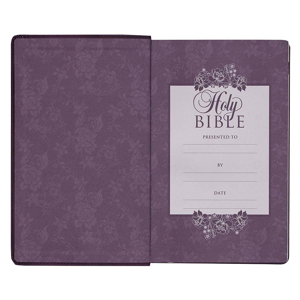Thumbnail: Purple Faux Leather Giant Print King James Version Bible with Thumb Index