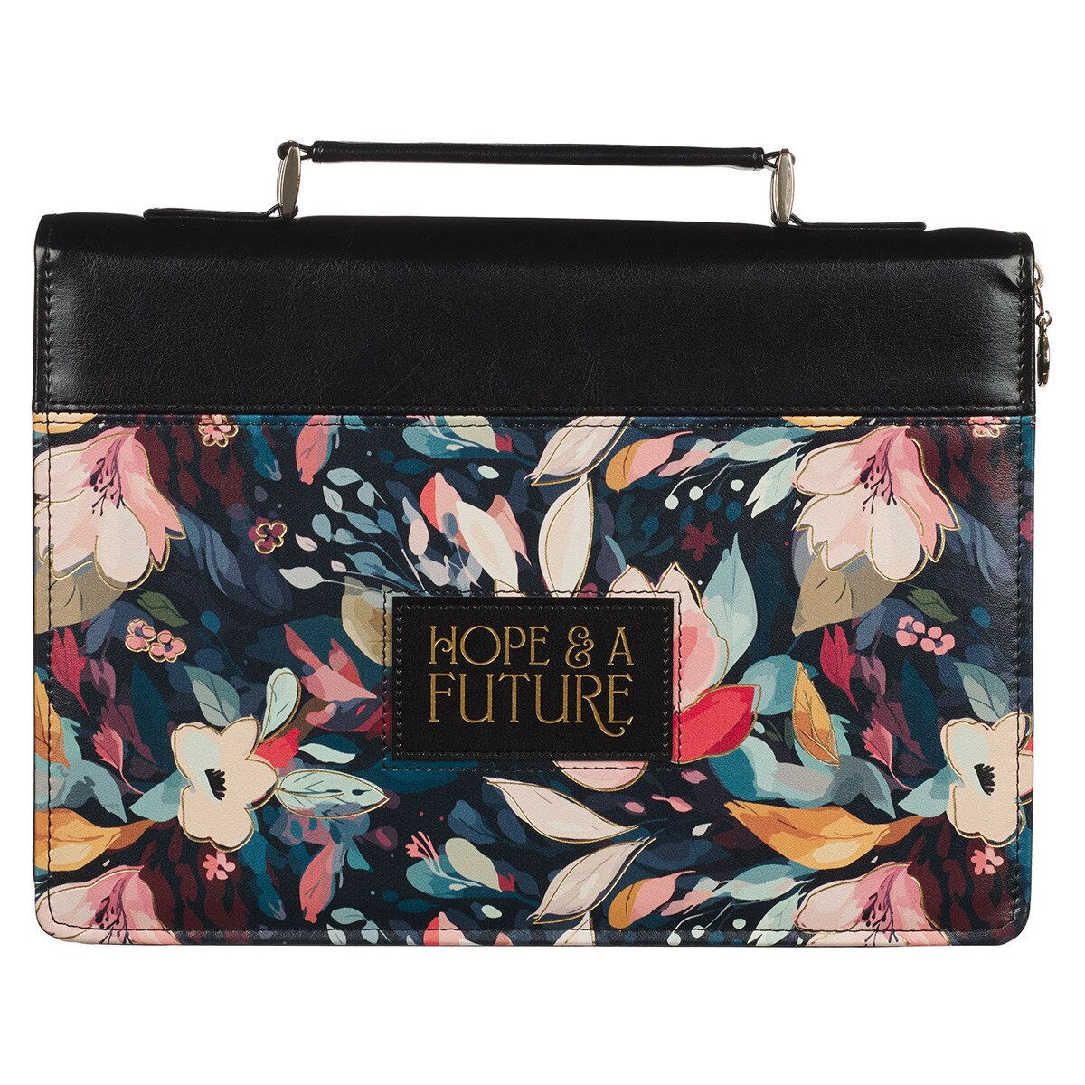 Hope and a Future Botanical Midnight Faux Leather Fashion Bible Cover - Jeremiah