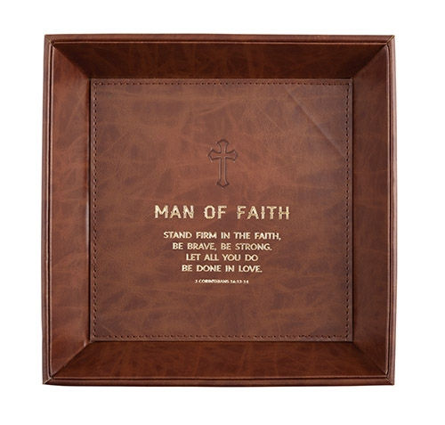 Man Of Faith I Corinthians 16:13 Tabletop Tray 