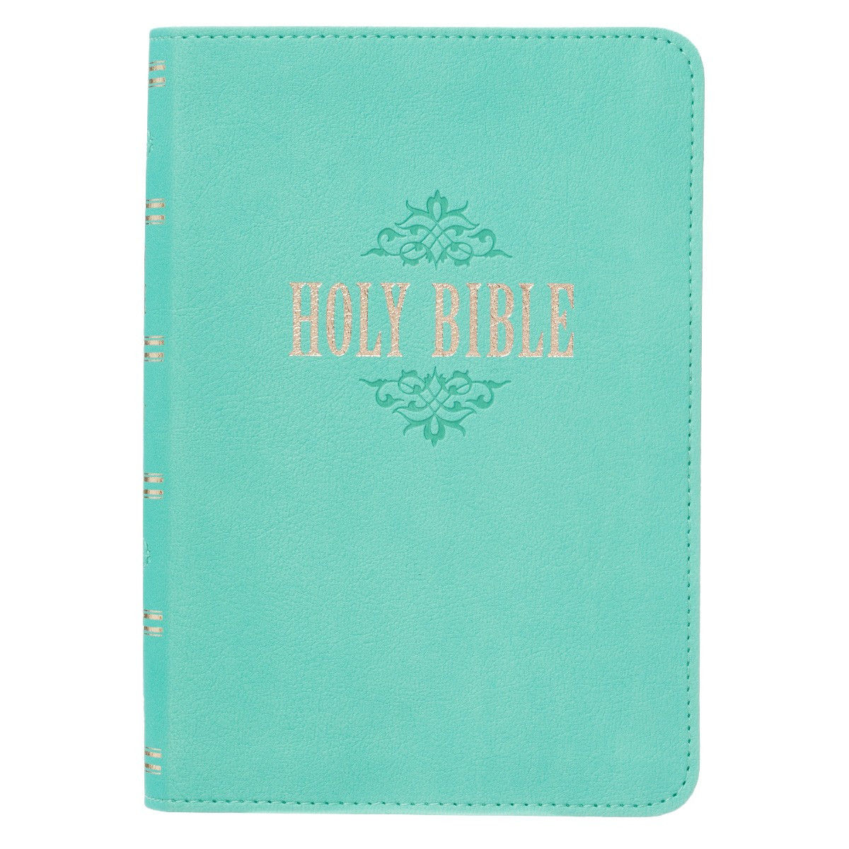 Robin’s-egg Blue Faux Leather Large Print Compact King James Version Bible