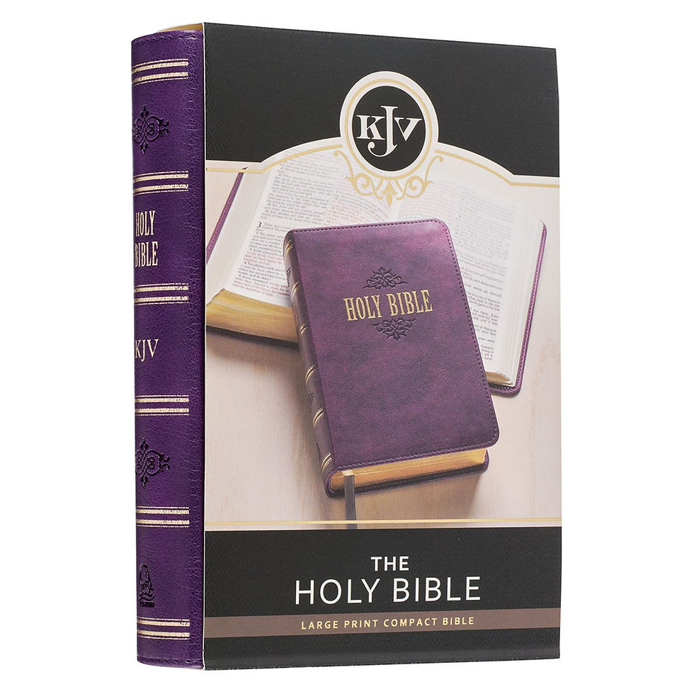 Miniatura: Purple Faux Leather Giant Print King James Version Bible with Thumb Index