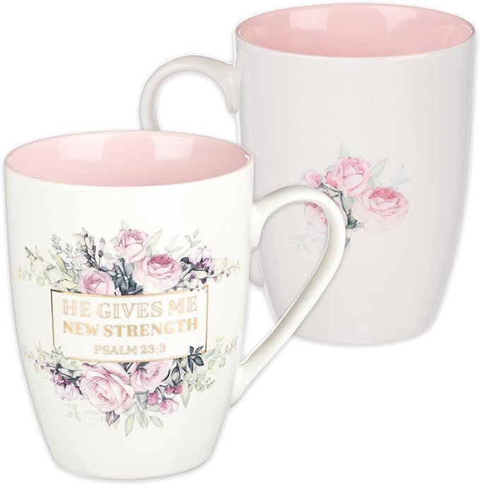 Küçük resim: New Strength Ceramic Coffee Mug - Psalms 23:3