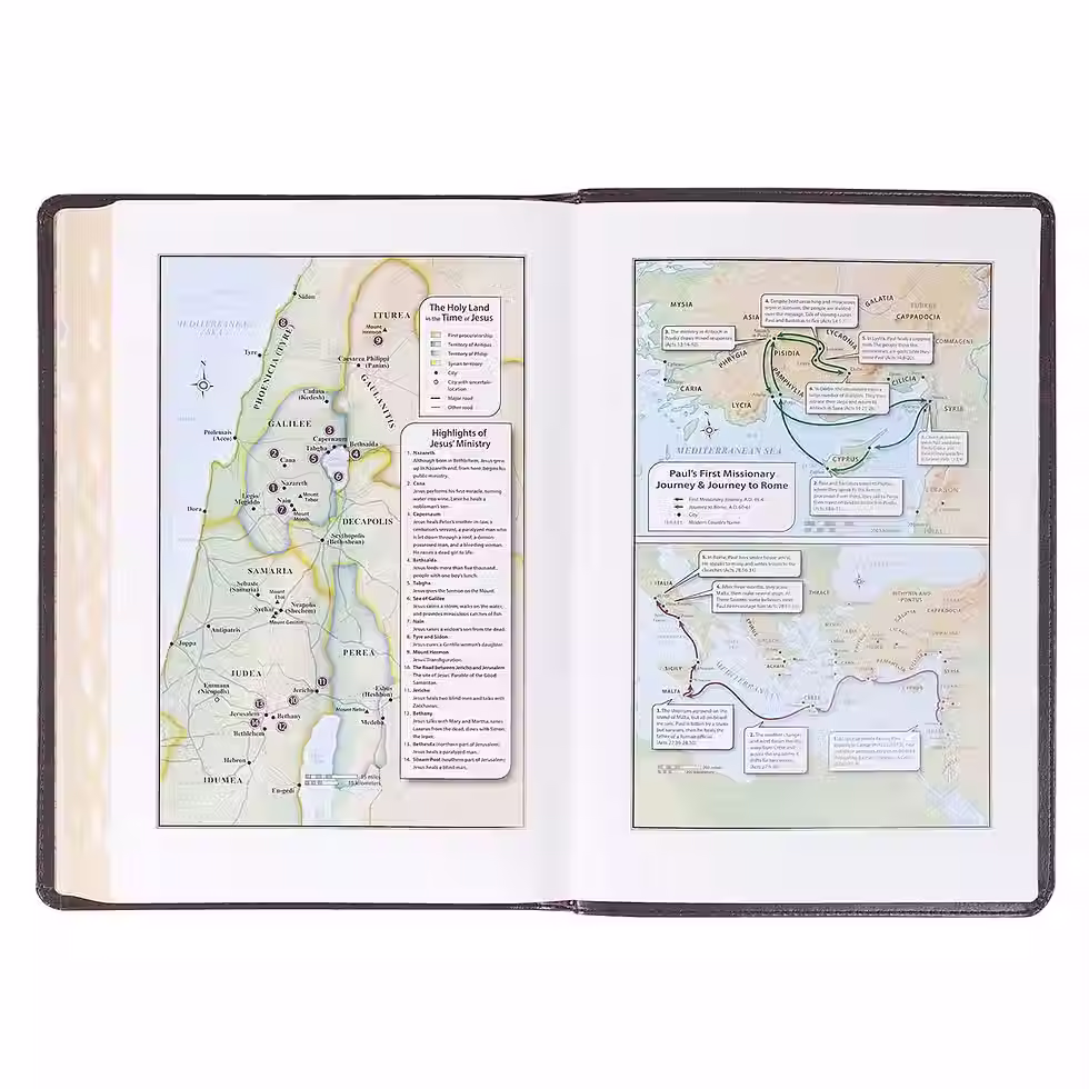 Thumbnail: Dark Brown Faux Leather Large Print Thinline King James Version Bible with Thumb