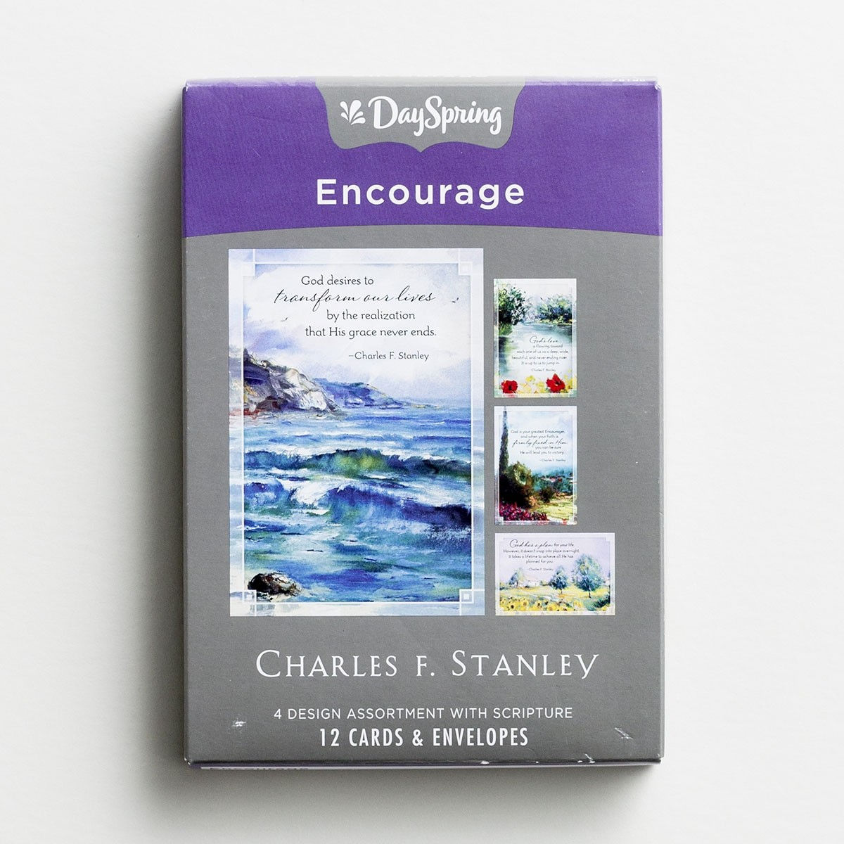 Encouragement - 12 Boxed Cards Charles F. Stanley 