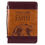 Thumbnail: Stand Firm Two-tone Brown Faux Leather Classic Bible Cover - 1 Corinthians 16:13