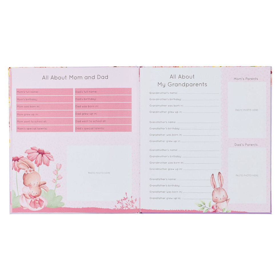 Miniaturebillede: My First Year Hardcover Memory Book for Baby Girls