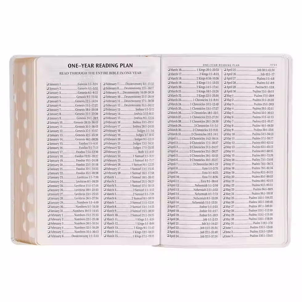 Thumbnail: White Faux Leather Super Giant Print King James Version Bible with Thumb Index