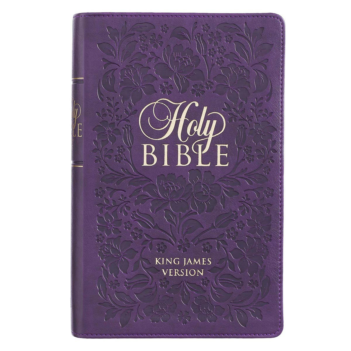 Purple Faux Leather Giant Print King James Version Bible with Thumb Index