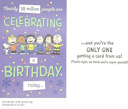 Thumbnail: Peanuts Happy Day, Birthday Cards Box of 12, 4 Design Assortment with Scripture