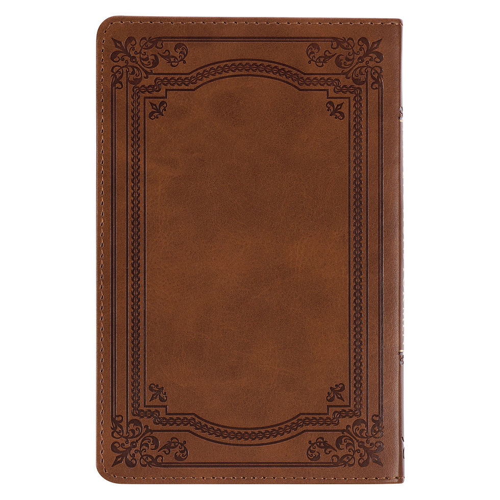 Thumbnail: 101 Devotions for Men Tawny Brown Faux Leather Devotional - 1 Timothy 6:11