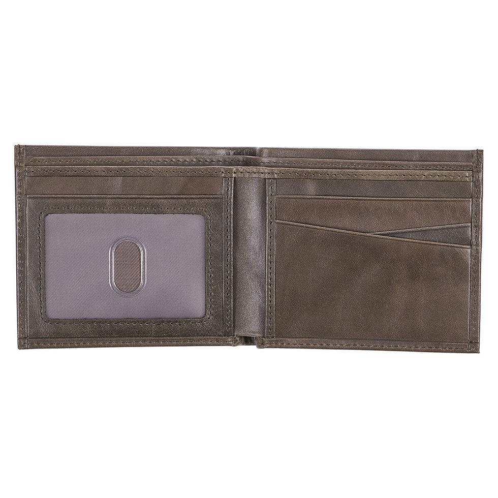Thumbnail: With God All Things Are Possible Brown Genuine Leather Wallet - Matthew 19:26