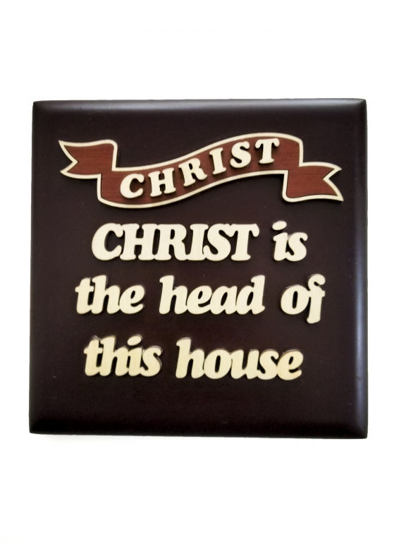 SQUARE PLAQUE - CHRIST IS THE HEAD