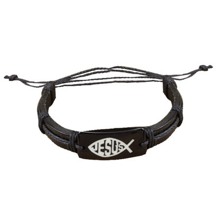 Jesus Leather Bracelet